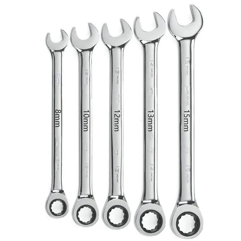 Professional Ratcheting Wrench Set with Non-Slip Grip