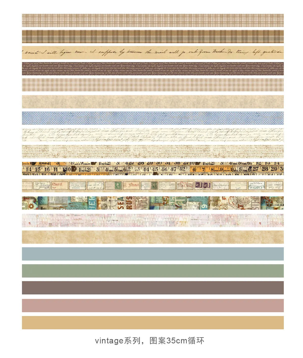 Retro Washi Tape Set – 20 Rolls for DIY Crafting & Journaling