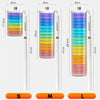 A set of long handle toilet brushes with disposable heads and wall-mounted holders in sizes S, M, and L.