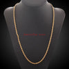 18K Gold-Plated 4mm Rope Chain Necklace