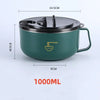 Tazón de Ramen de Acero Inoxidable 304 con Tapa