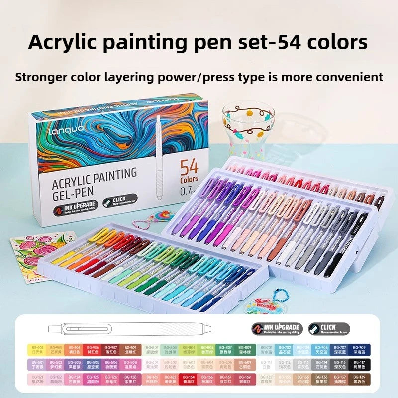 3D Embossed Acrylic Gel Pens - 6/144 Color Options