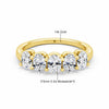 Oval Moissanite Five-Stone Ring in Solid 14K Yellow Gold