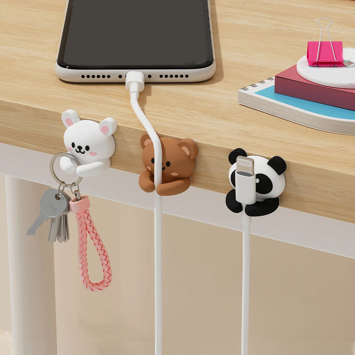 Adorable Cartoon Cable Organizer Clips