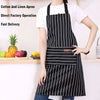 Striped Kitchen & Work Apron with Adjustable Neck Strap