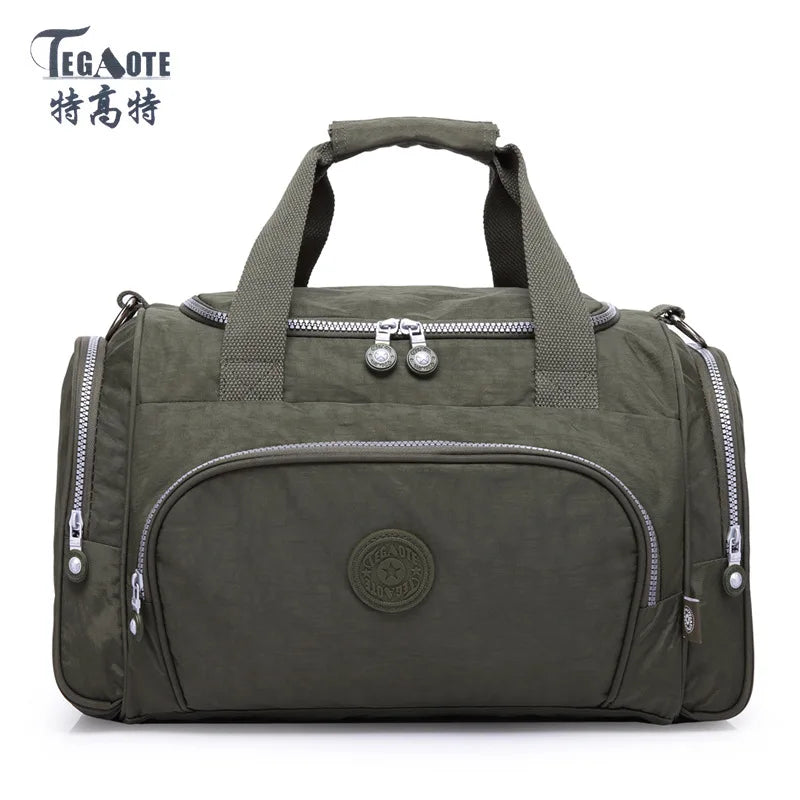 Lightweight Nylon Travel Duffle Bag for Women