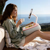 Adjustable Tablet Pillow Stand with Snack Bowl & Foldable Arm