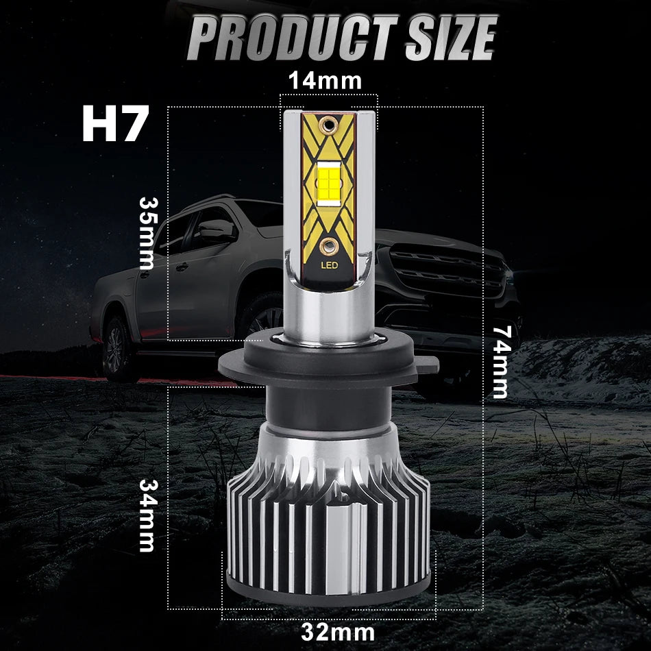 Super Bright LED Headlight Bulbs with 6000K White Light