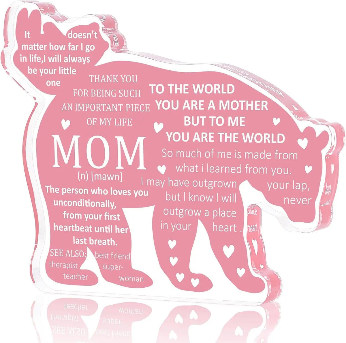 Mama Bear Desk Plaque - Heartfelt Gift for Mom
