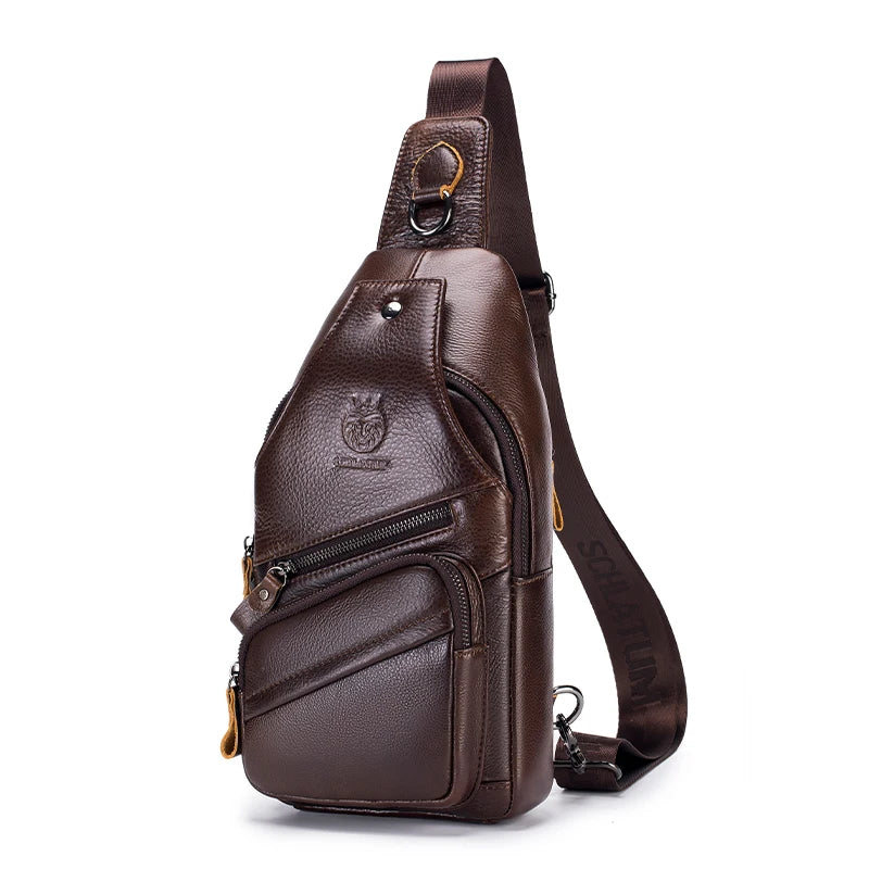 Vintage Genuine Leather Crossbody Bag for Men