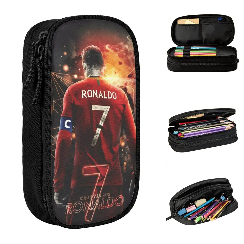 Soccer Star Pen Case – Large-Capacity Pencil Pouch