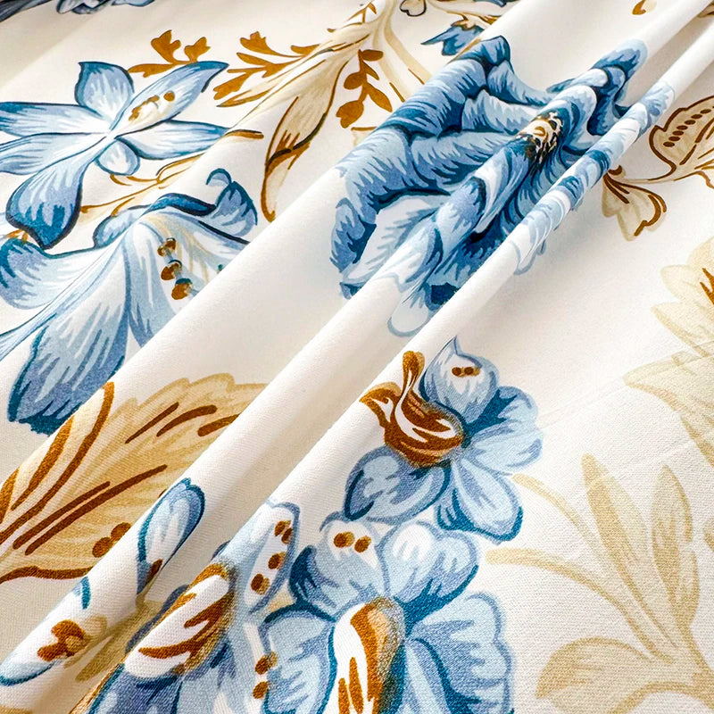 Botanical Floral Fitted Sheet – Soft Polyester Bedding for Everyday Comfort