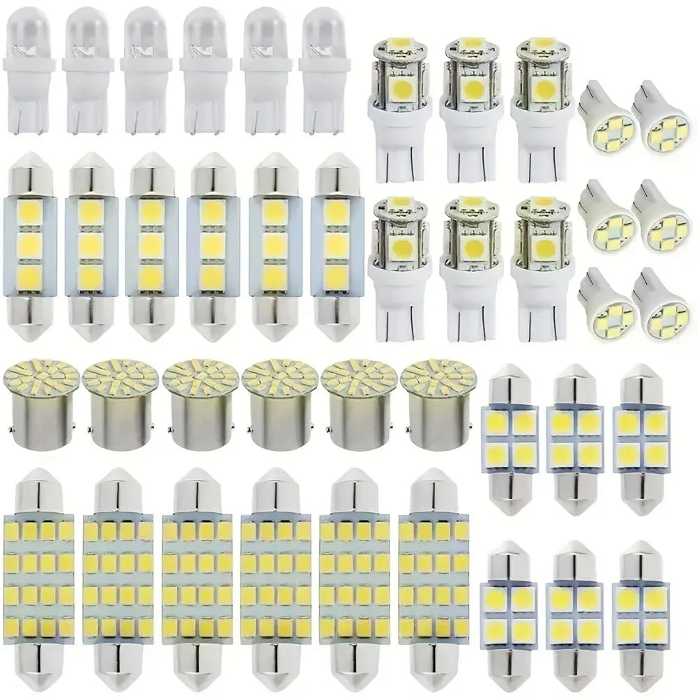 Complete 42-Piece LED Interior Light Kit for Cars