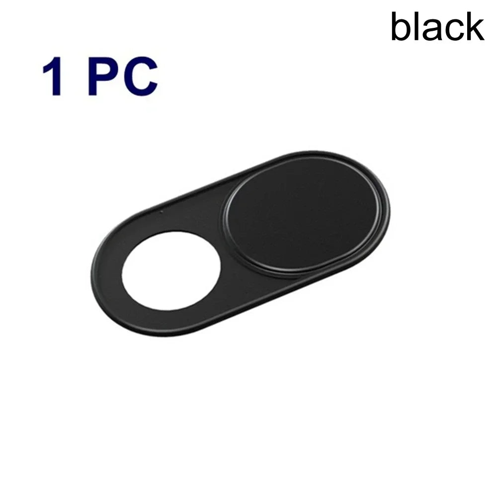 A single black ultra-slim magnetic webcam cover for laptops, tablets, and phones.