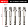 Hex Shank Socket Adapter Set for Power Drills (1/4, 3/8, 1/2 Inch)