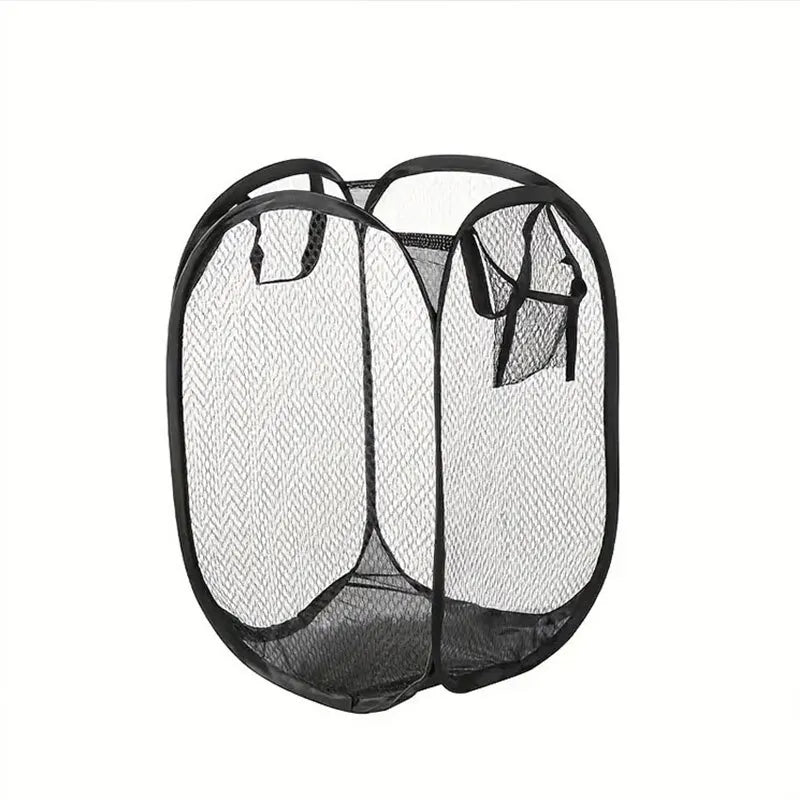 Foldable Mesh Laundry Basket with Pop-Up Design