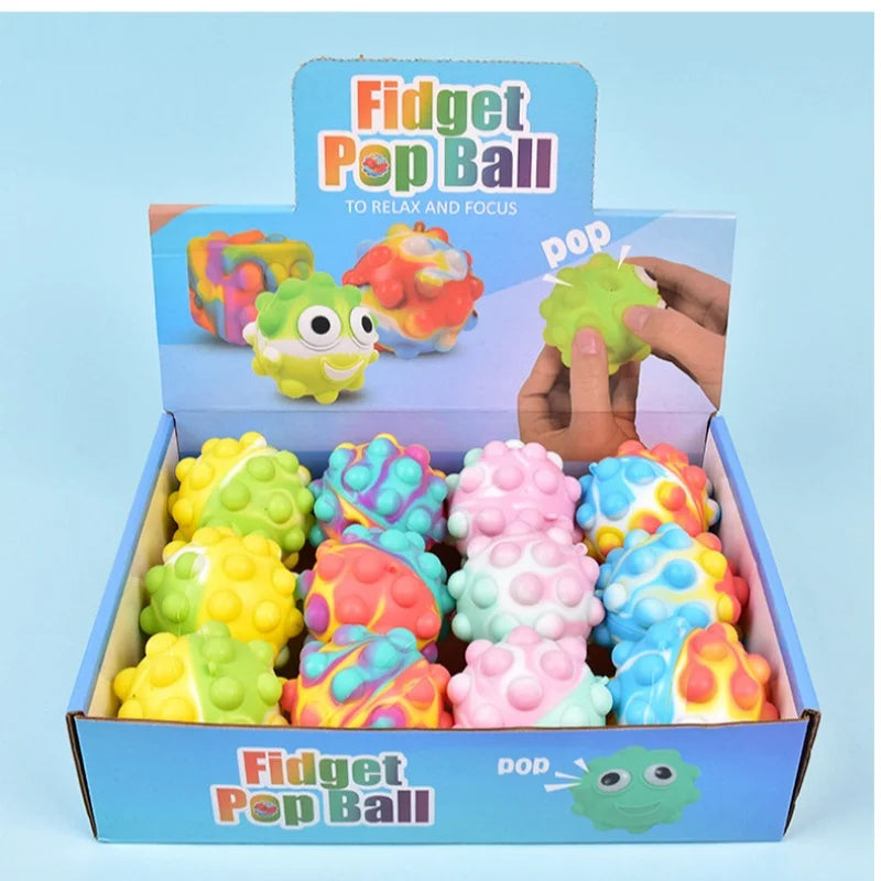 كرة تخفيف التوتر ثلاثية الأبعاد من نوع Pop-It