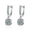 Boucles d'oreilles créoles Moissanite en Argent Sterling