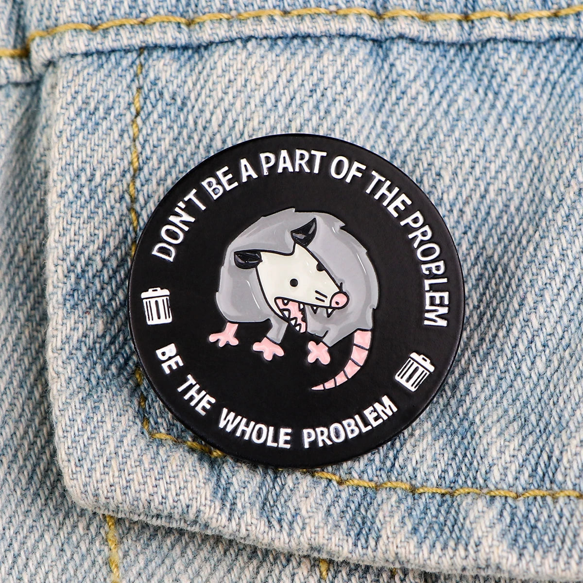 Cute Opossum Enamel Pin