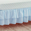 Two-Layer Ruffled Crib Bed Skirt for Standard and Toddler Beds