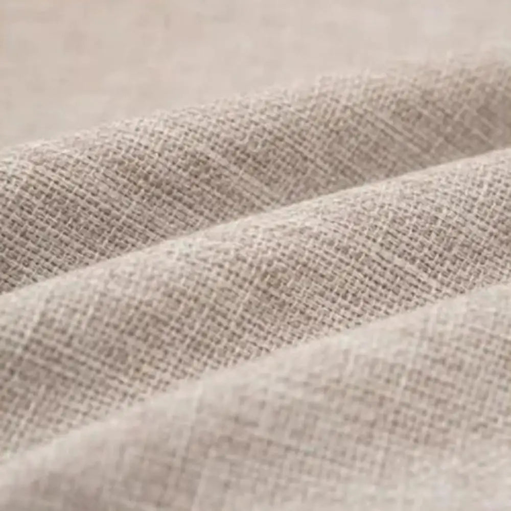 Beige Minimal Blooms Linen Throw Pillow Covers