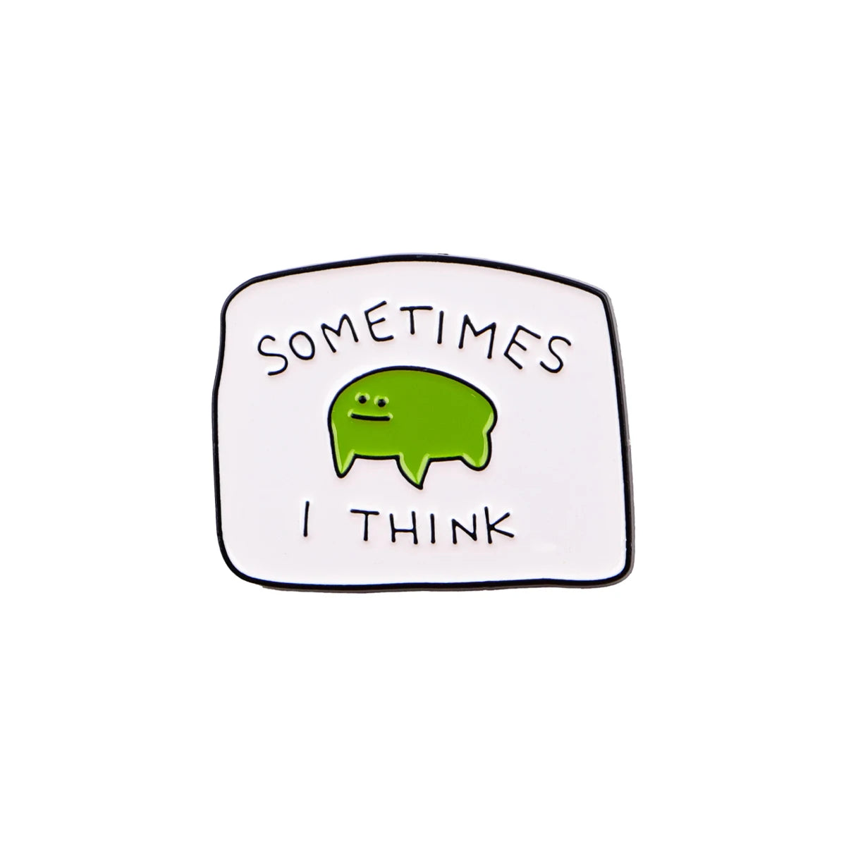 Cute Frog Enamel Pin with Sarcastic Quote