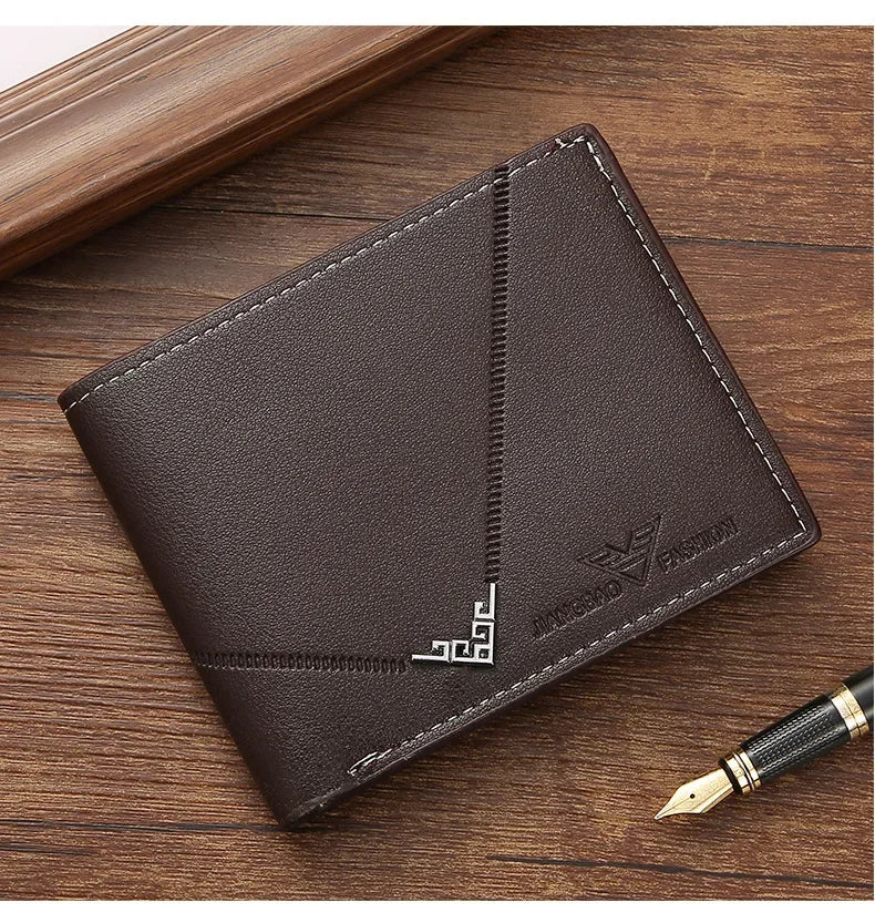Slim RFID-Blocking Leather Bifold Wallet with Cash Clip