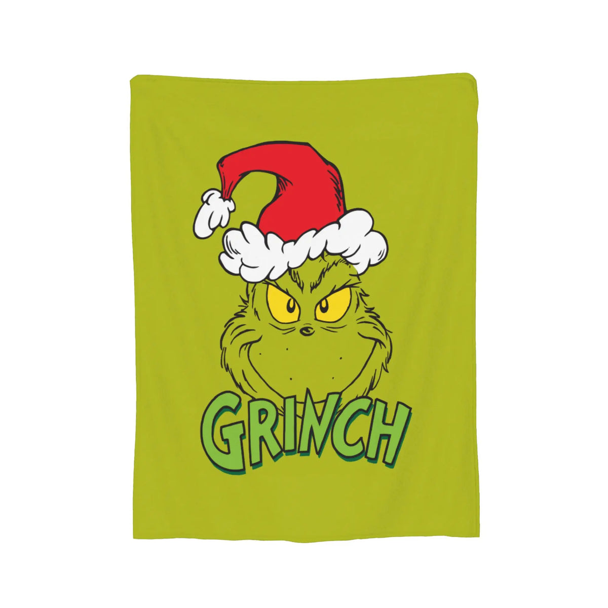 Grinch-Themed Coral Fleece Throw Blanket