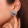Pearl Heart Drop Earrings