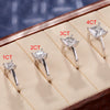 Princess Cut Moissanite Solitaire Ring in 925 Sterling Silver
