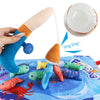 Montessori Cloth Fishing Game with Stacking Cups & Counting Set