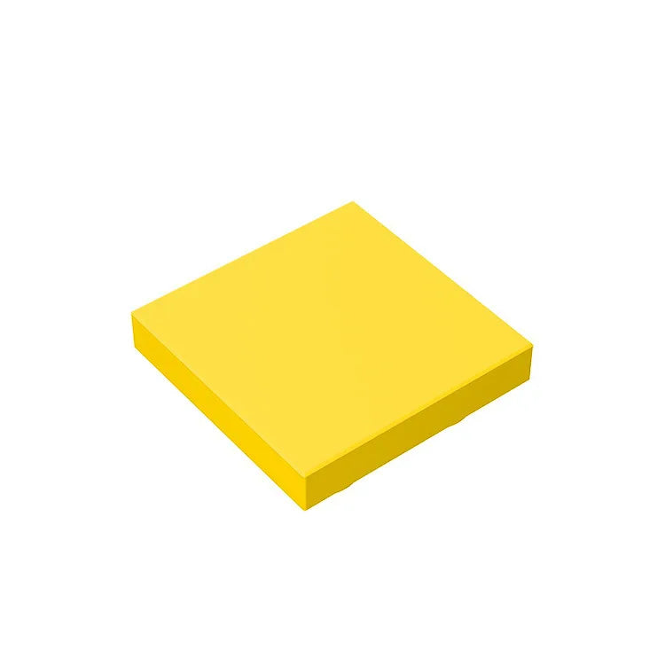 A yellow square panel used for building blocks.