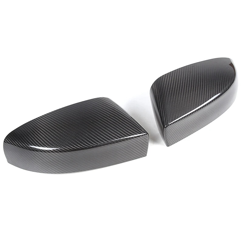 Black carbon fiber side mirror covers for Maserati Ghibli or Quattroporte cars