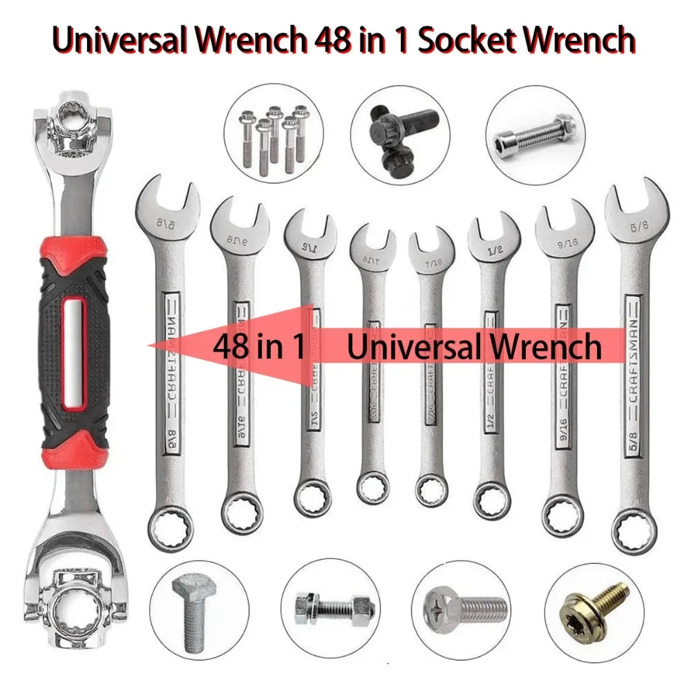 48-in-1 Universal Socket Wrench with 360° Rotating Head