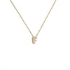 Initial Letter Pendant Necklace with Cubic Zirconia