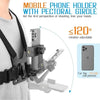 Adjustable Chest Strap Phone Clip Holder for Action Cameras and Smartphones