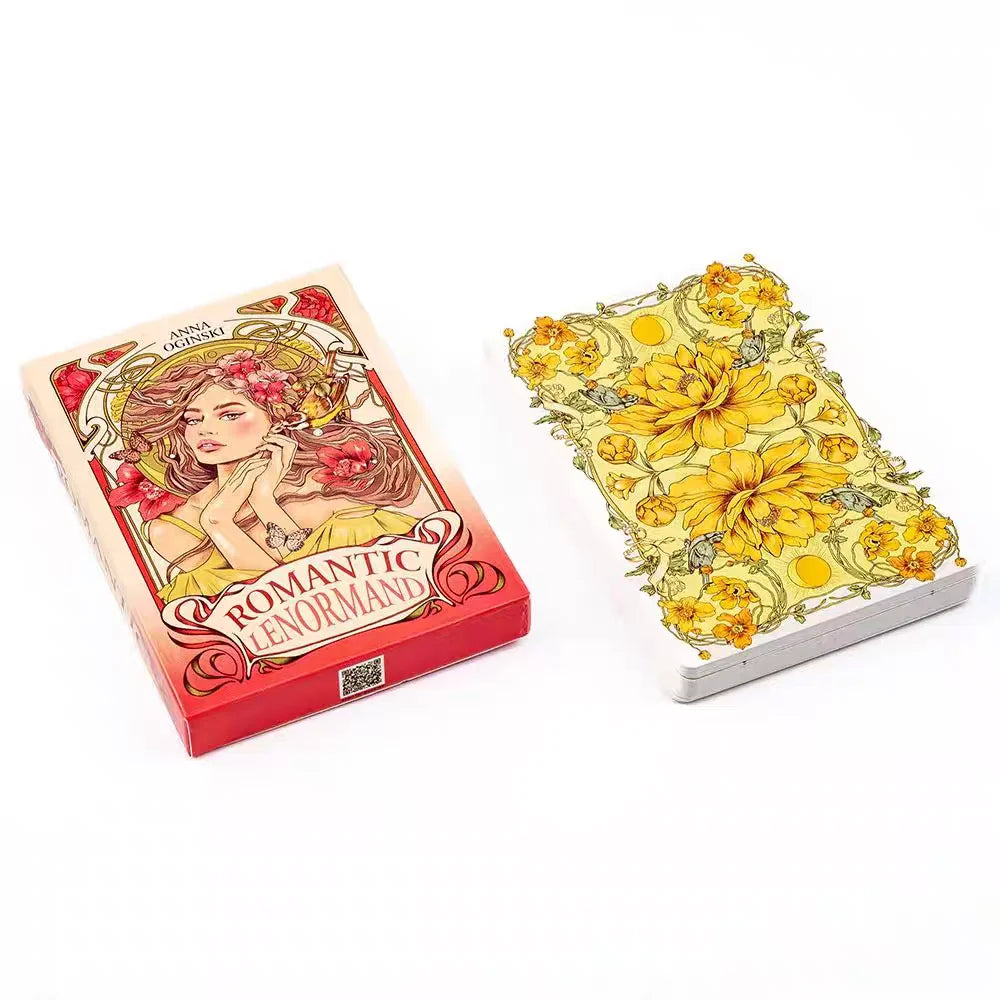 Romantic Lenormand Oracle Card Deck – Art Nouveau Floral Design