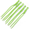 Green braided nylon lanyards with loops and knots for DIY crafts