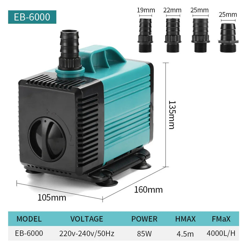 Submersible Water Pump for Aquariums and Fish Ponds