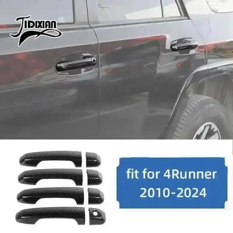 Carbon fiber trim kit for Toyota 4Runner featuring black textured trim pieces.