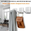 Pack of 4 Stainless Steel Wall Hooks for Entryway, Kitchen & Bathroom