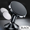 A black magnetic phone mount with a silver circular plate shown from above.