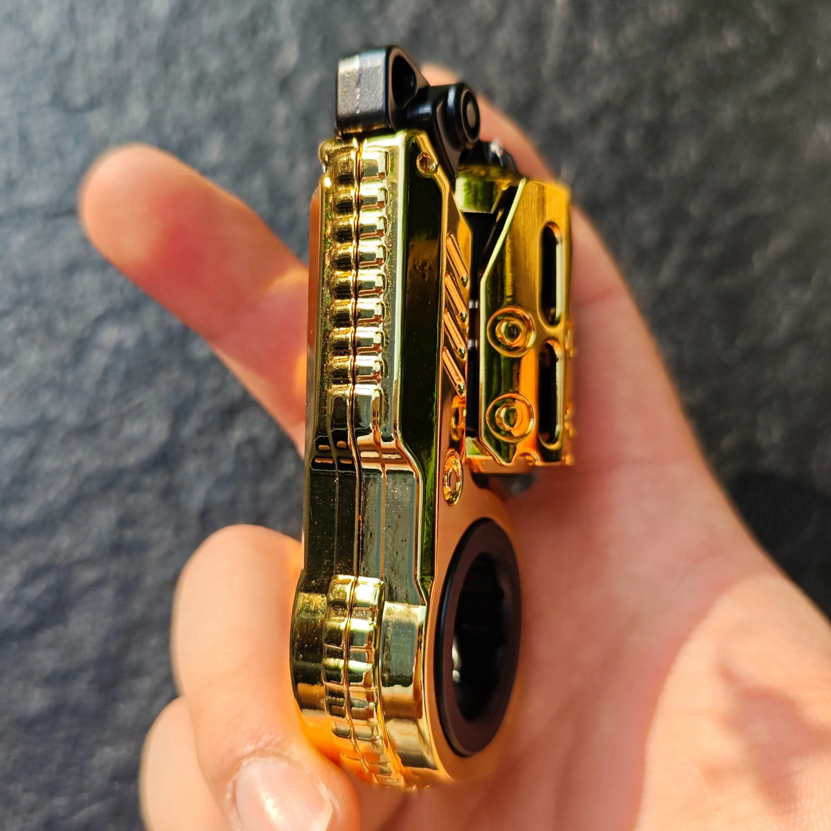 Precision Metal Fidget Slider with Ratchet Mechanism