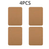 Four brown iron-on fabric patches are displayed, ready for clothing repair or DIY decor.
