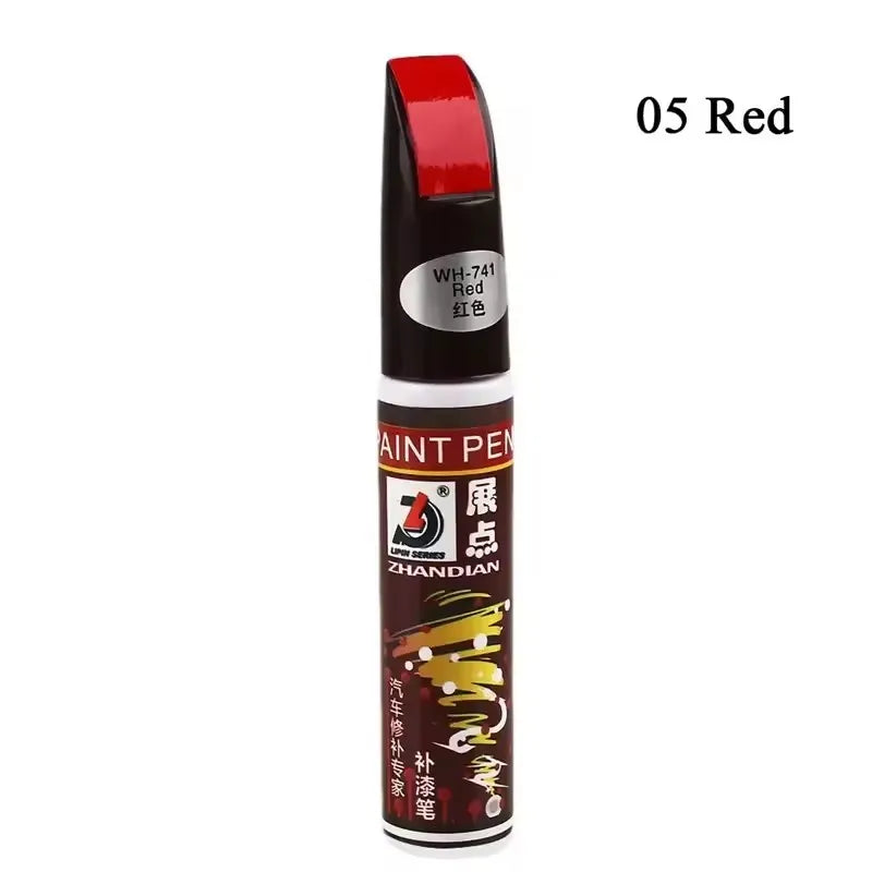 A black paint repair pen labeled 05 Red for touch-up work.