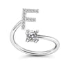 Initial Letter Ring with Zircon Accent