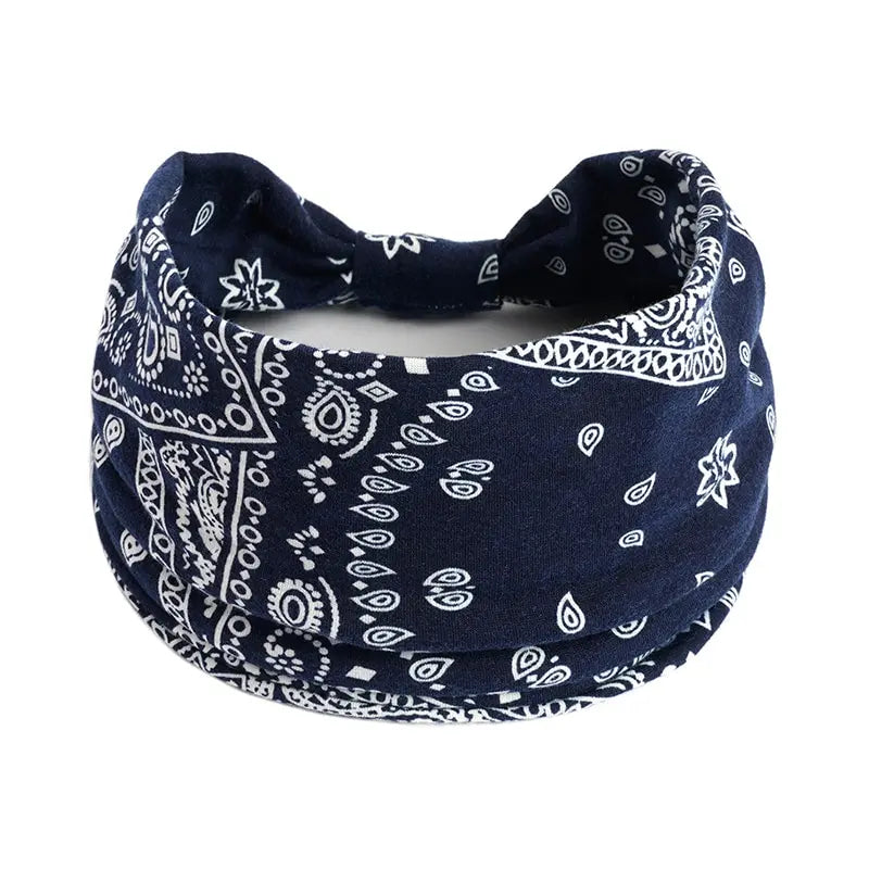 Bandeau Vintage à Motif Imprimé