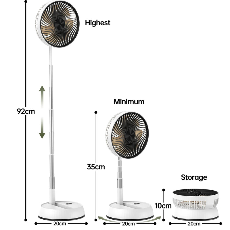 Ventilateur sur pied oscillant portable avec télécommande