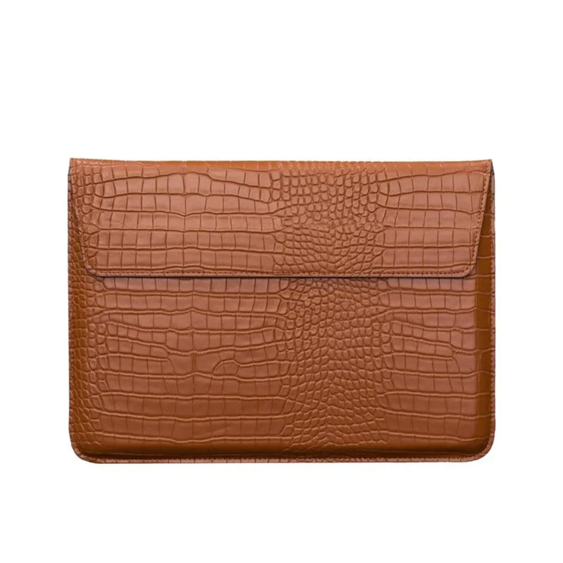Étui pour ordinateur portable en cuir PU fin avec fermeture magnétique