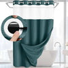 Double-Layer Waffle Shower Curtain with Built-in Snap Liner
